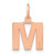 Image of Pink Sterling Silver Letter M Initial Charm XNA1337RP/M