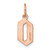 Image of Pink Sterling Silver Letter O Initial Charm XNA1335RP/O