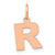 Pink Sterling Silver Letter R Initial Charm XNA1337RP/R