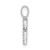 Image of 14K White Gold Diamond Letter F Initial Pendant PM9798F-006-WA