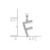 Image of 14K White Gold Diamond Letter F Initial Pendant PM9798F-006-WA