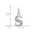 Image of 14K White Gold Diamond Letter S Initial Pendant YC1541WS