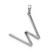 Image of 14K White Gold Diamond Letter W Initial Pendant PM5222W-013-WA