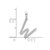 Image of 14K White Gold Diamond Letter W Initial Pendant PM9798W-010-WA