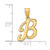 Image of 14K Yellow Gold Script Letter B Initial Pendant YC1540B
