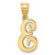 Image of 14K Yellow Gold Script Letter E Initial Pendant YC1540E
