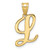 Image of 14K Yellow Gold Script Letter L Initial Pendant YC1540L
