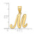 Image of 14K Yellow Gold Script Letter M Initial Pendant YC1540M