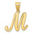 Image of 14K Yellow Gold Script Letter M Initial Pendant YC1540M