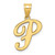 Image of 14K Yellow Gold Script Letter P Initial Pendant YC1540P