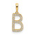 Image of 10k Yellow Gold Diamond Letter B Initial Pendant PM9798B-009-1YA