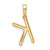Image of 10k Yellow Gold Diamond Letter K Initial Pendant PM9798K-007-1YA
