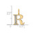 Image of 10k Yellow Gold Diamond Letter R Initial Pendant PM8365R-002-1YA