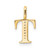 Image of 10k Yellow Gold Diamond Letter T Initial Pendant PM8365T-002-1YA