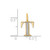 Image of 10k Yellow Gold Diamond Letter T Initial Pendant PM8365T-002-1YA
