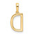 Image of 14K Yellow Gold Diamond Letter D Initial Pendant PM9798D-008-YA Image of 14K Yellow Gold Diamond Letter D Initial Pendant PM9798D-008-YA