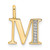 Image of 14K Yellow Gold Diamond Letter M Initial Pendant PM8365M-003-YA