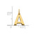 Image of Sterling Silver Gold-plated Letter A Initial Charm XNA1337GP/A