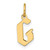 Sterling Silver Gold-plated Letter G Initial Charm XNA1335GP/G