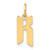 Sterling Silver Gold-plated Letter K Initial Charm XNA1335GP/K