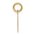 Image of Sterling Silver Gold-plated Letter M Initial Charm XNA1337GP/M