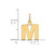 Image of Sterling Silver Gold-plated Letter M Initial Charm XNA1337GP/M