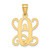 Image of Sterling Silver Gold-plated Letter O Initial Pendant XNA518GP/O