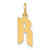 Image of Sterling Silver Gold-plated Letter R Initial Charm XNA1335GP/R