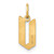Image of Sterling Silver Gold-plated Letter V Initial Charm XNA1335GP/V