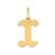 Image of Sterling Silver Gold-plated Letter X Initial Charm XNA1335GP/X