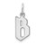 Sterling Silver Rhodium-plated Letter B Initial Charm XNA1335SS/B