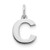 Sterling Silver Rhodium-plated Letter C Initial Charm XNA1337SS/C
