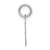Image of Sterling Silver Rhodium-plated Letter E Initial Charm XNA1335SS/E