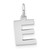 Image of Sterling Silver Rhodium-plated Letter E Initial Charm XNA1337SS/E