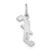 Image of Sterling Silver Rhodium-plated Letter F Initial Charm XNA1335SS/F