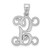 Image of Sterling Silver Rhodium-plated Letter G Initial Pendant XNA518SS/G