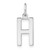 Image of Sterling Silver Rhodium-plated Letter H Initial Charm XNA1336SS/H