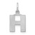 Image of Sterling Silver Rhodium-plated Letter H Initial Charm XNA1337SS/H