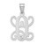 Image of Sterling Silver Rhodium-plated Letter O Initial Pendant XNA518SS/O