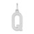 Image of Sterling Silver Rhodium-plated Letter Q Initial Charm XNA1336SS/Q