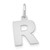 Sterling Silver Rhodium-plated Letter R Initial Charm XNA1337SS/R