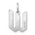 Image of Sterling Silver Rhodium-plated Letter W Initial Charm XNA1335SS/W