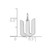 Image of Sterling Silver Rhodium-plated Letter W Initial Charm XNA1335SS/W