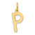 Sterling Silver Rhodium-plated Letter P Initial Charm XNA1336GP/P