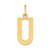 Image of Sterling Silver Rhodium-plated Letter U Initial Charm XNA1336GP/U