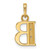 14K Yellow Gold with Rhodium Diamond Letter B Initial Pendant YC1541B