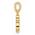 Image of 14K Yellow Gold with Rhodium Diamond Letter B Initial Pendant YC1541B