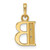 Image of 14K Yellow Gold with Rhodium Diamond Letter B Initial Pendant YC1541B