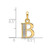 Image of 14K Yellow Gold with Rhodium Diamond Letter B Initial Pendant YC1541B