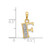 Image of 14K Yellow Gold with Rhodium Diamond Letter F Initial Pendant YC1541F
